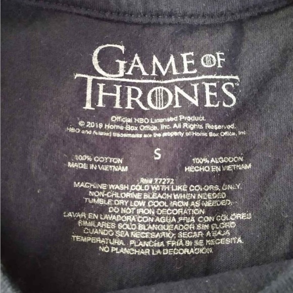 Women's small game of thrones house Stark shirt GOT Dire Wolf - Picture 3 of 3